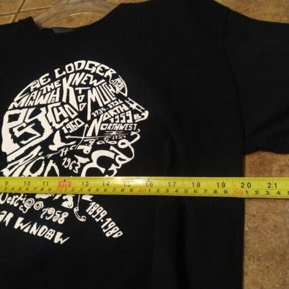 Alfred Hitchcock Rare Movies Typeography T-Shirt - Large - Picture 6 of 9